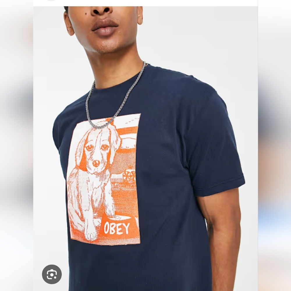 Obey Paws Graphic Tee Size Small